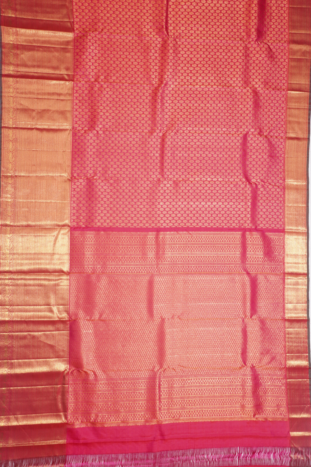 Kanchipuram Silk Brocade Pink Saree
