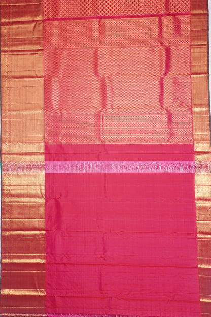 Kanchipuram Silk Brocade Pink Saree