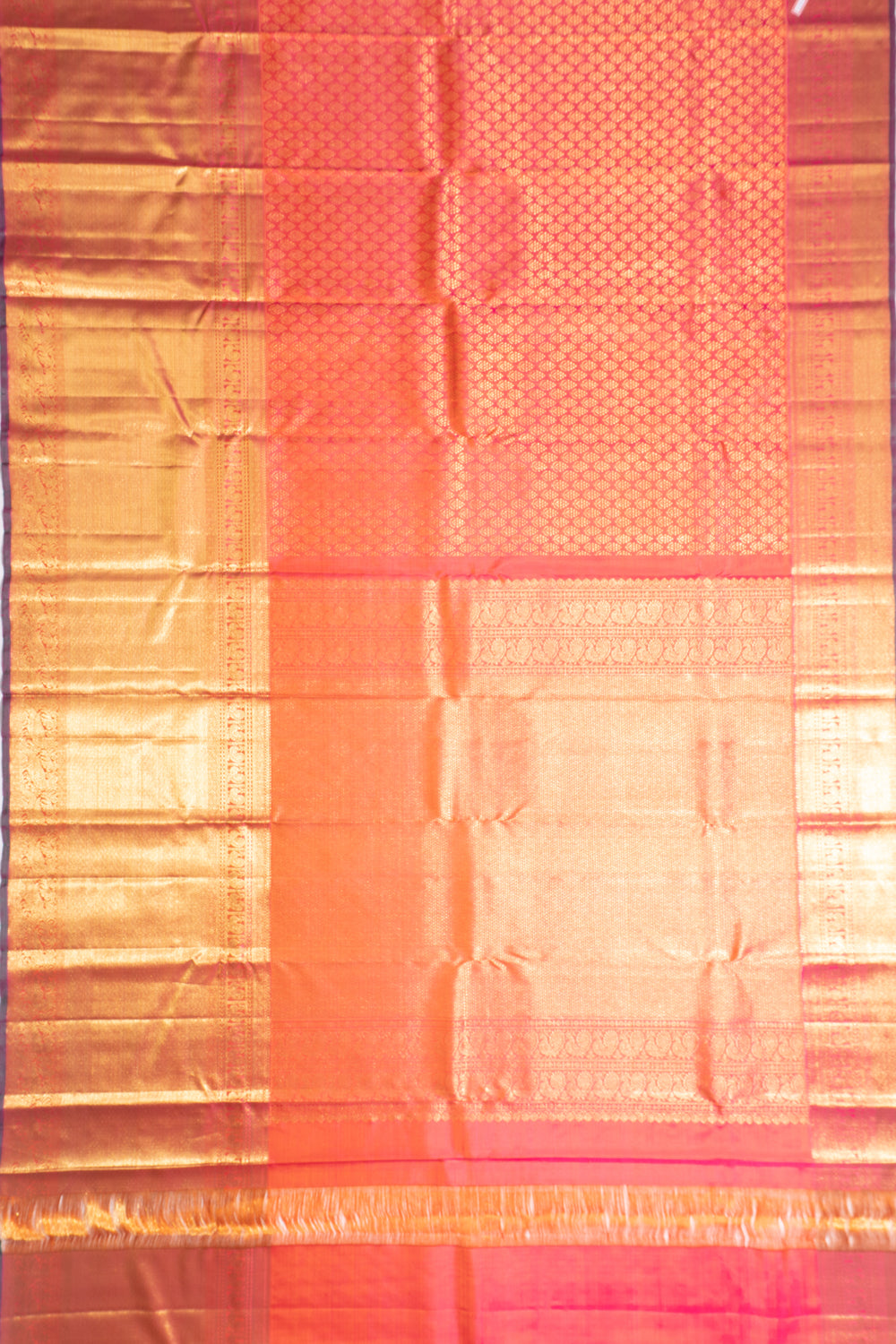 Kanchipuram Silk Brocade Pink Saree