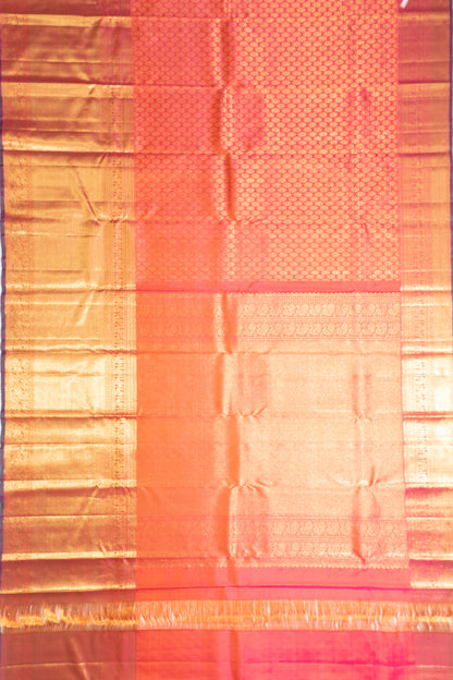 Kanchipuram Silk Brocade Pink Saree