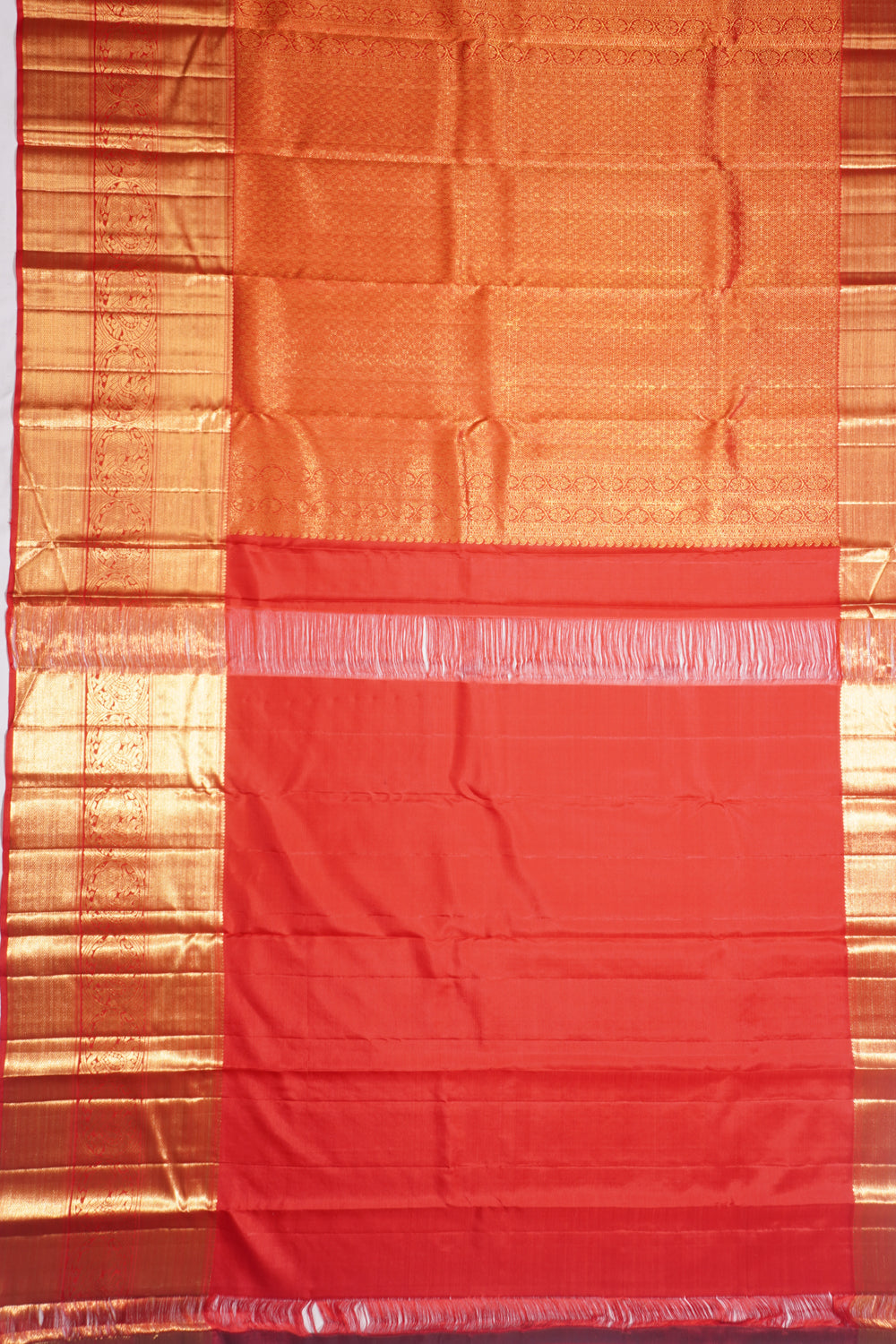 Kanchipuram Silk Brocade Red Saree