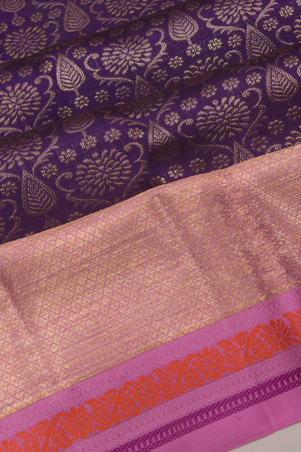 Kanchipuram Silk Brocade Blue Saree