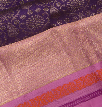Kanchipuram Silk Brocade Blue Saree