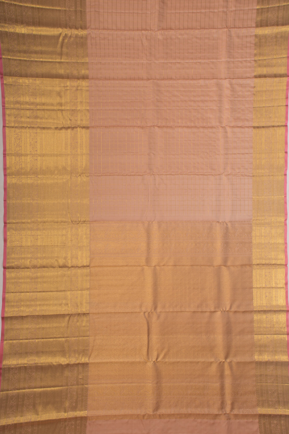Kanchipuram Silk Checks Snuff Saree