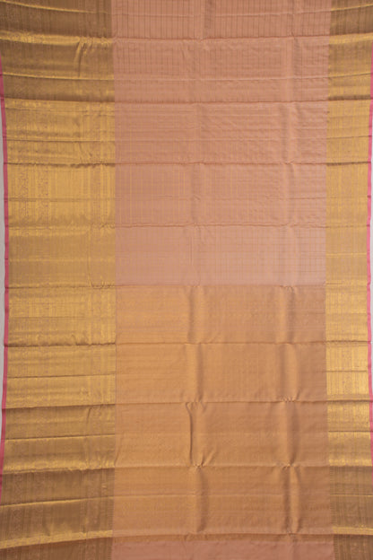 Kanchipuram Silk Checks Snuff Saree