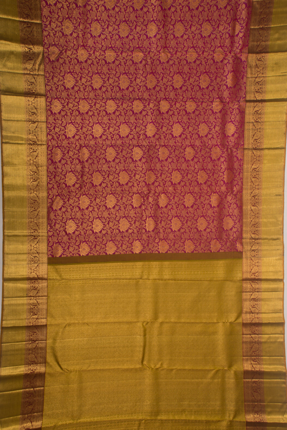 Kanchipuram Silk Brocade Pink Saree