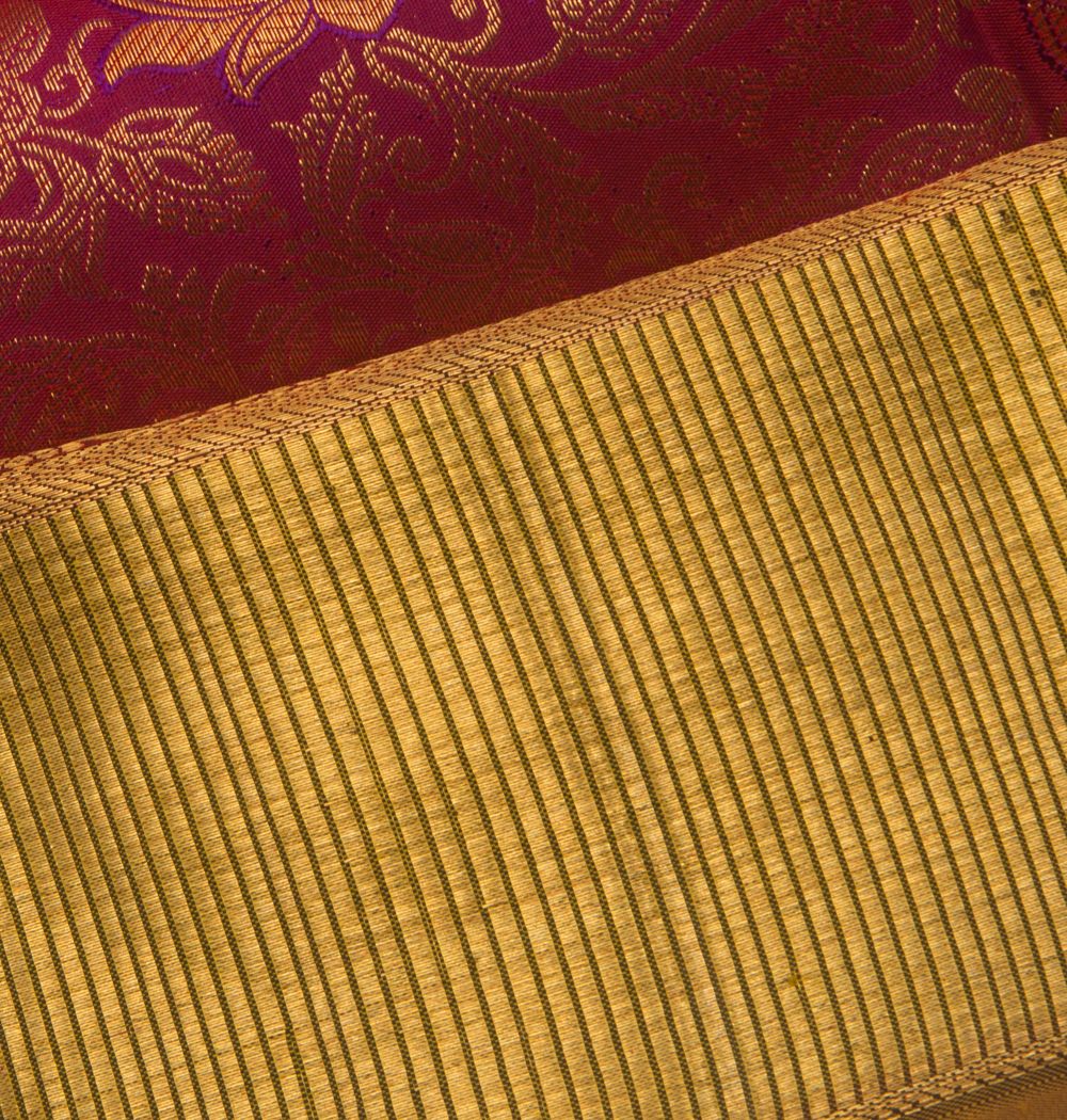 Kanchipuram Silk Brocade Pink Saree