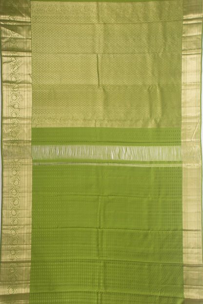 Kanchipuram Silk Brocade Yellow Saree
