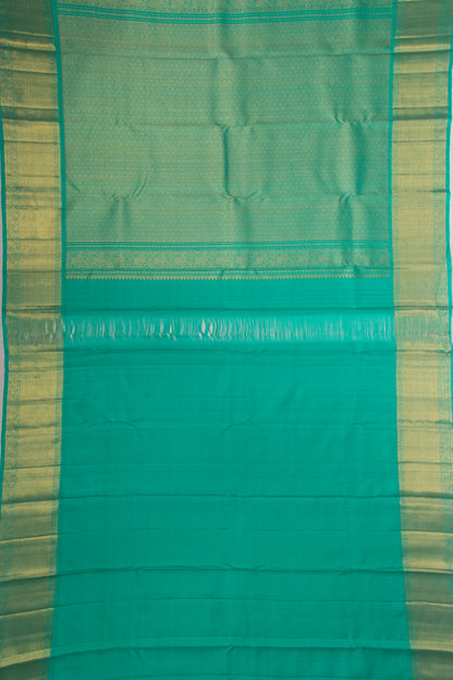 Kanchipuram Silk Brocade Sea Green Saree