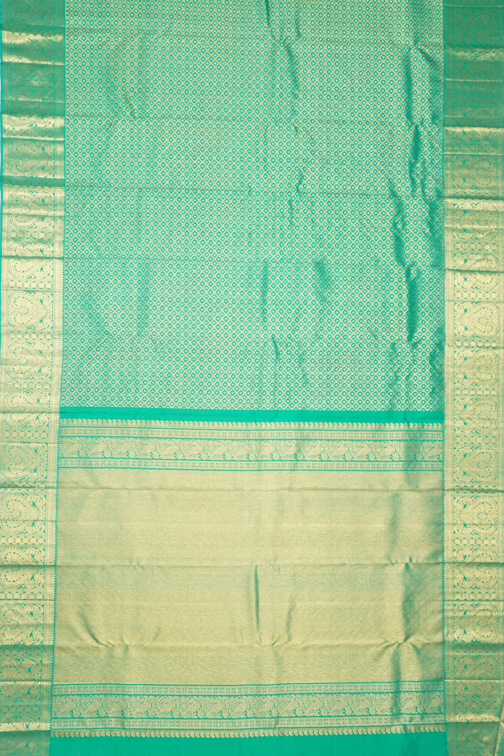 Kanchipuram Silk Brocade Green Saree