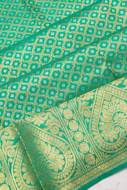 Kanchipuram Silk Brocade Green Saree