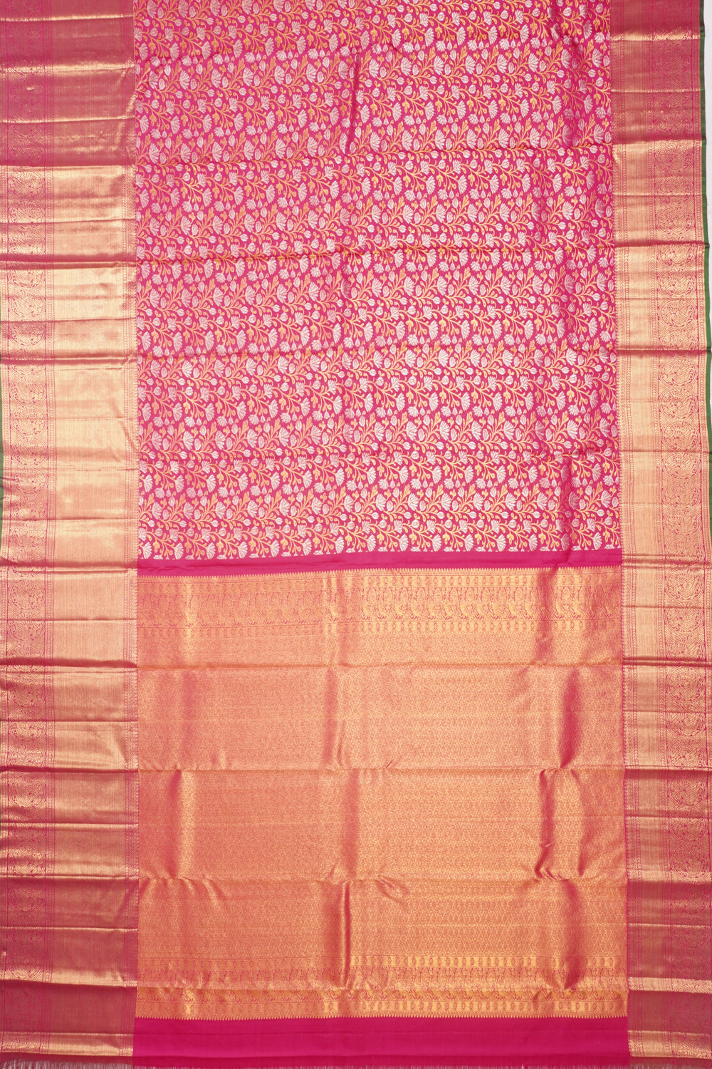 Kanchipuram Silk Brocade Pink Saree