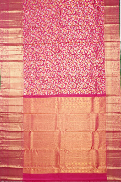 Kanchipuram Silk Brocade Pink Saree