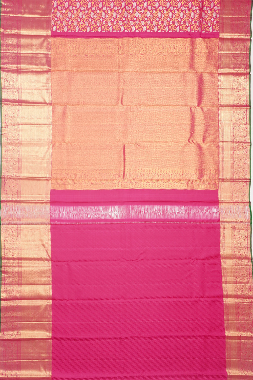 Kanchipuram Silk Brocade Pink Saree