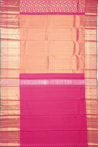 Kanchipuram Silk Brocade Pink Saree