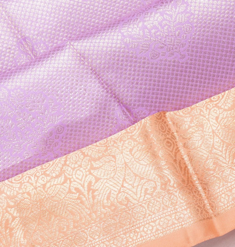 Kanchipuram Silk Brocade Brocade Lavender Saree