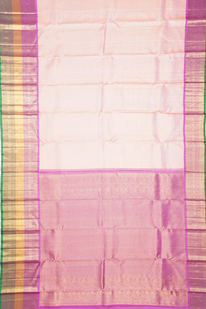 Kanchipuram Silk Brocade Pink Saree
