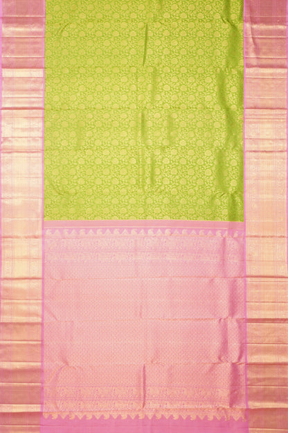 Kanchipuram Silk Brocade Green Saree