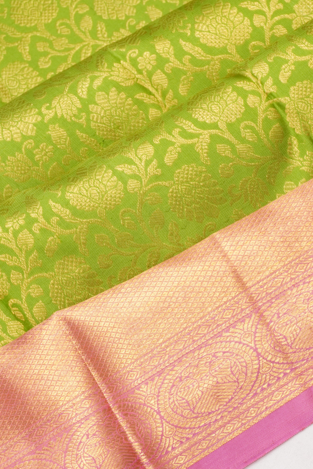 Kanchipuram Silk Brocade Green Saree
