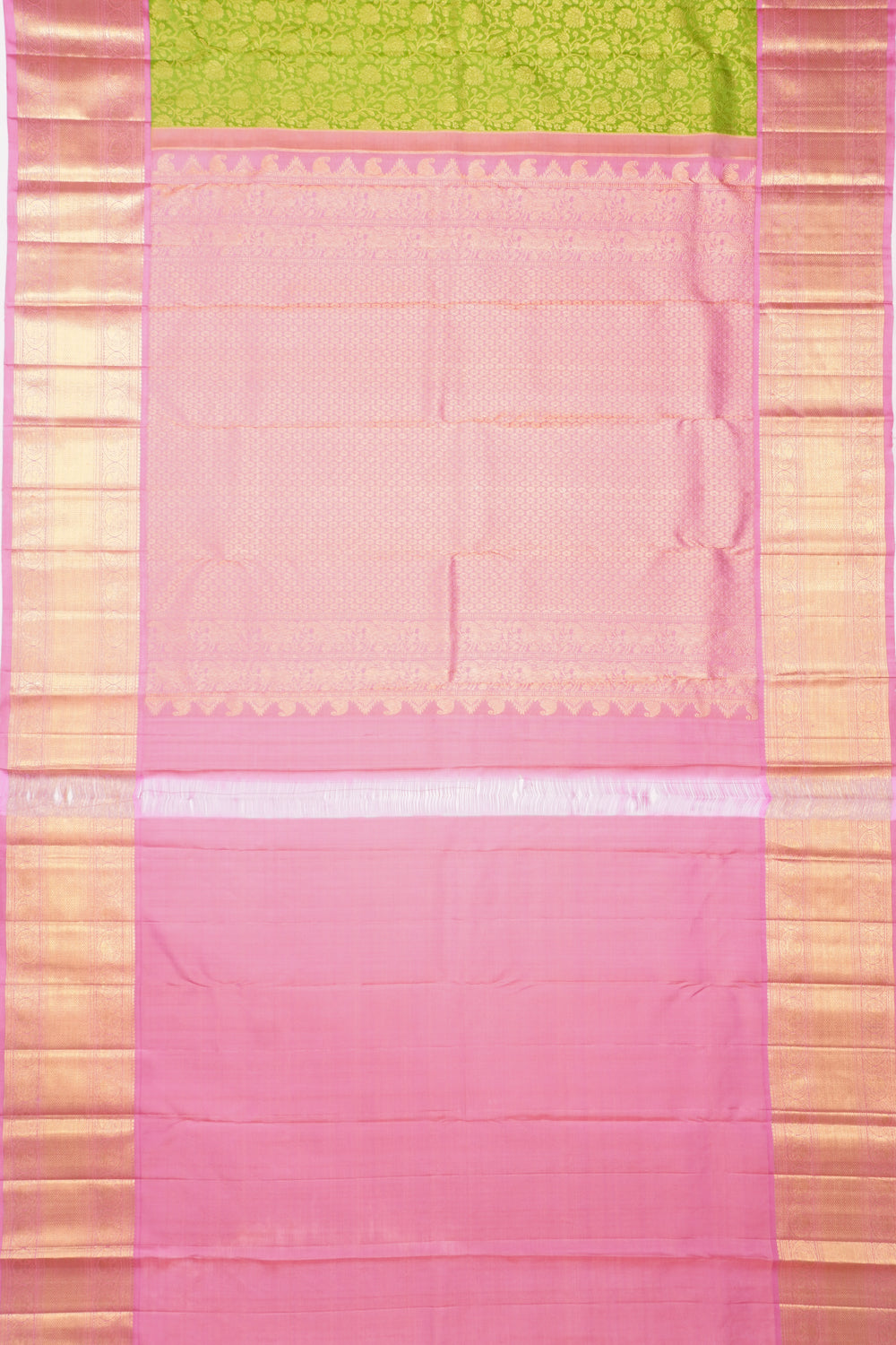 Kanchipuram Silk Brocade Green Saree