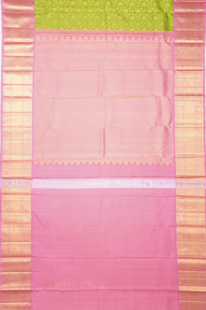 Kanchipuram Silk Brocade Green Saree
