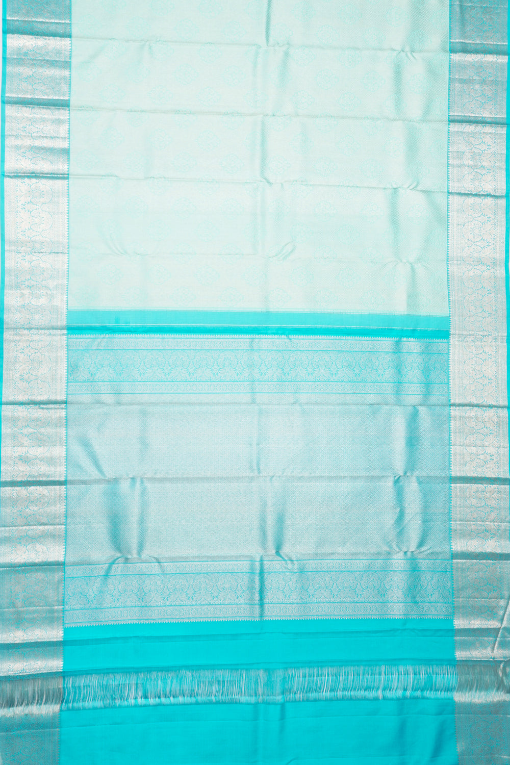 Kanchipuram Silk Brocade Sea Green Saree