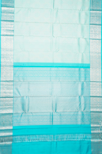 Kanchipuram Silk Brocade Sea Green Saree