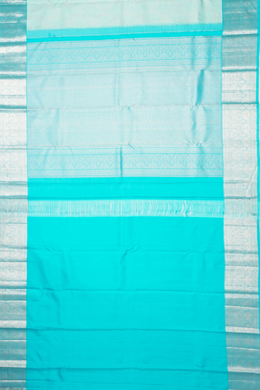 Kanchipuram Silk Brocade Sea Green Saree