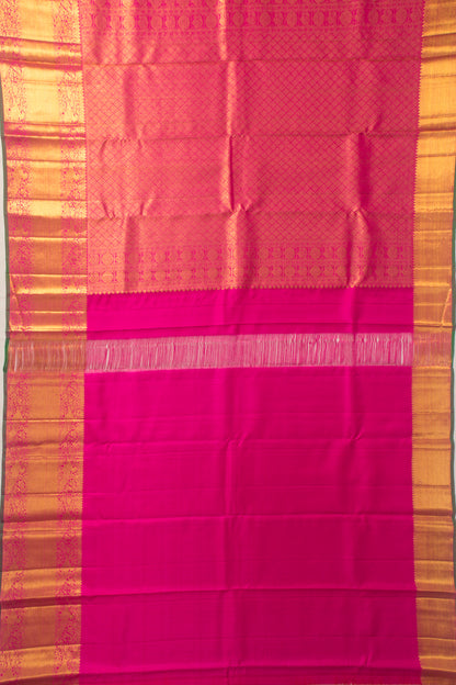 Kanchipuram Silk Lines And Butta Pink Saree