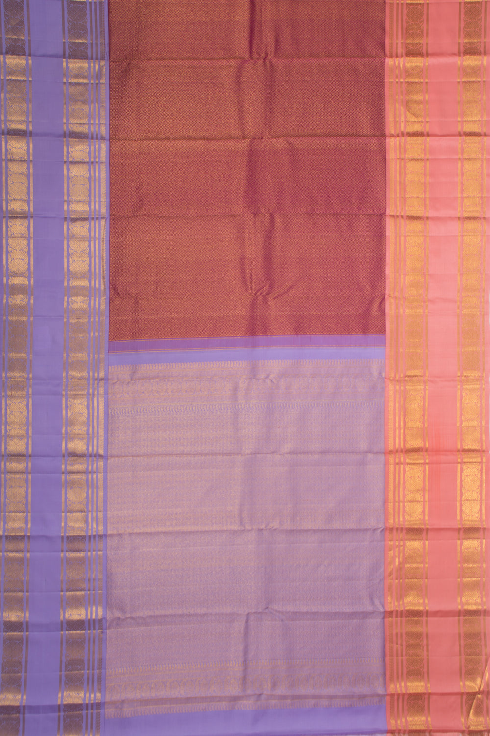Kanchipuram Silk Brocade Pink Saree