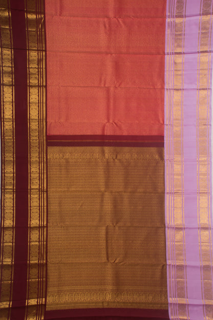 Kanchipuram Silk Brocade Pink Saree