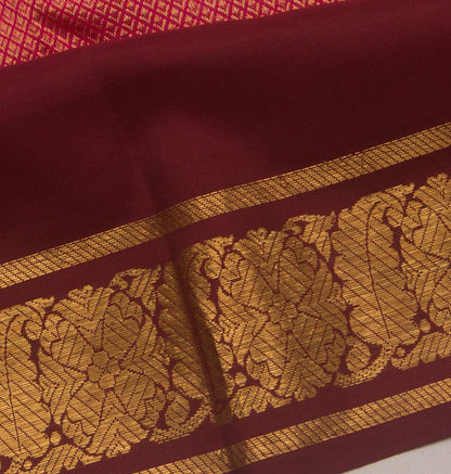 Kanchipuram Silk Brocade Pink Saree