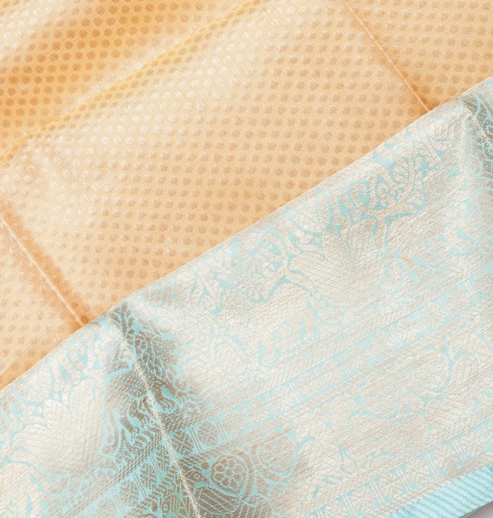Kanchipuram Silk Brocade Yellow Saree
