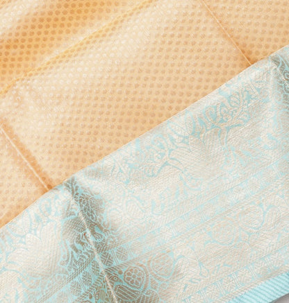 Kanchipuram Silk Brocade Yellow Saree