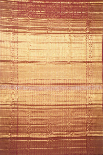 Kanchipuram Silk Brocade Maroon Saree
