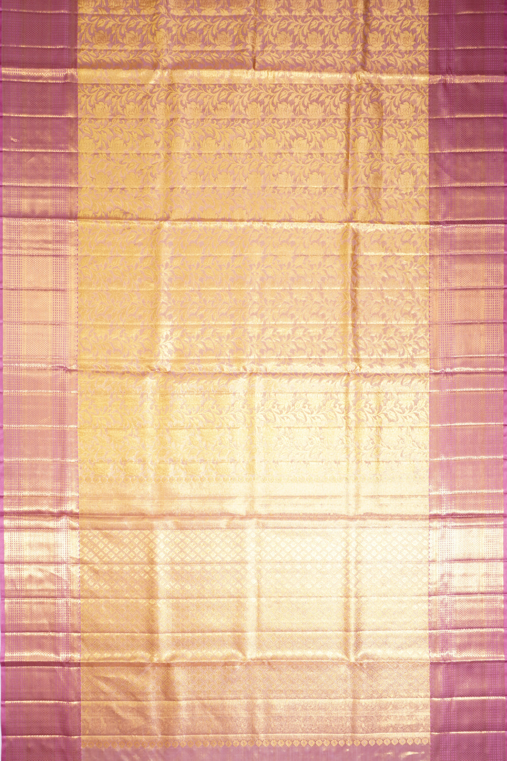Kanchipuram Silk Tissue Brocade Pink Saree
