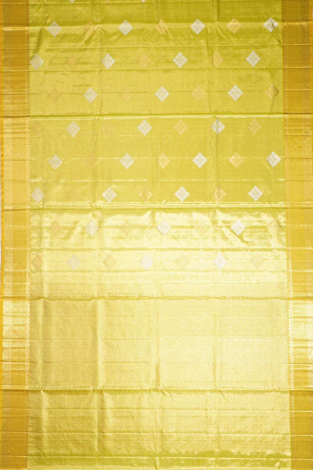 Kanchipuram Silk Tissue Butta Green Saree