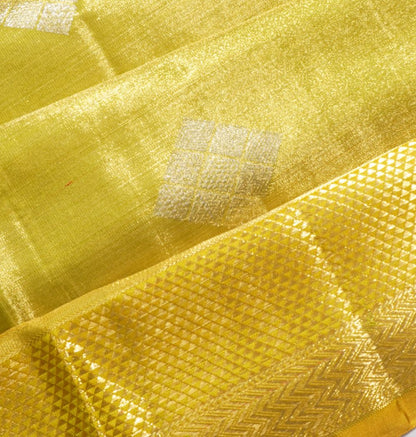 Kanchipuram Silk Tissue Butta Green Saree