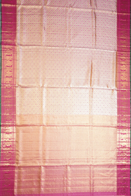 Kanchipuram Silk Tissue Brocade Gold Saree
