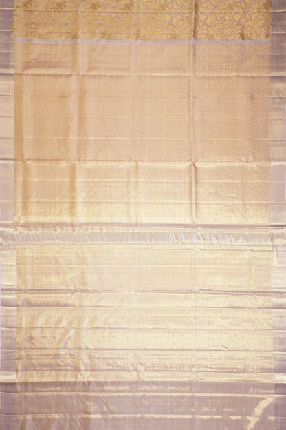 Kanchipuram Silk Tissue Brocade Gold Saree