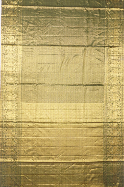 Kanchipuram Silk Brocade Dark Green Saree