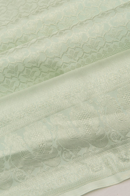 Kanchipuram Silk Brocade Pastel Green Saree