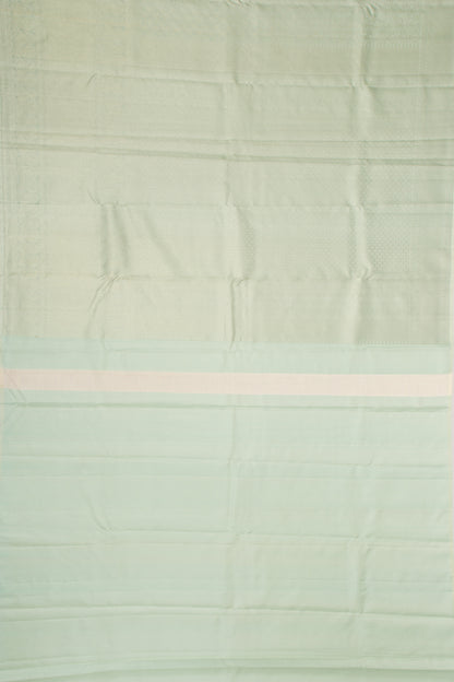 Kanchipuram Silk Brocade Pastel Green Saree