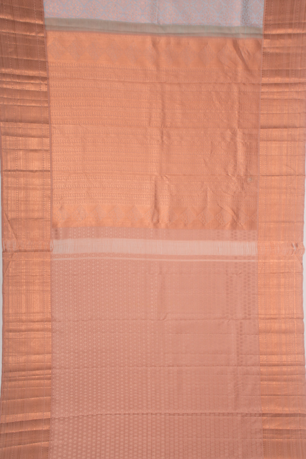 Kanchipuram Silk Brocade Grey Saree