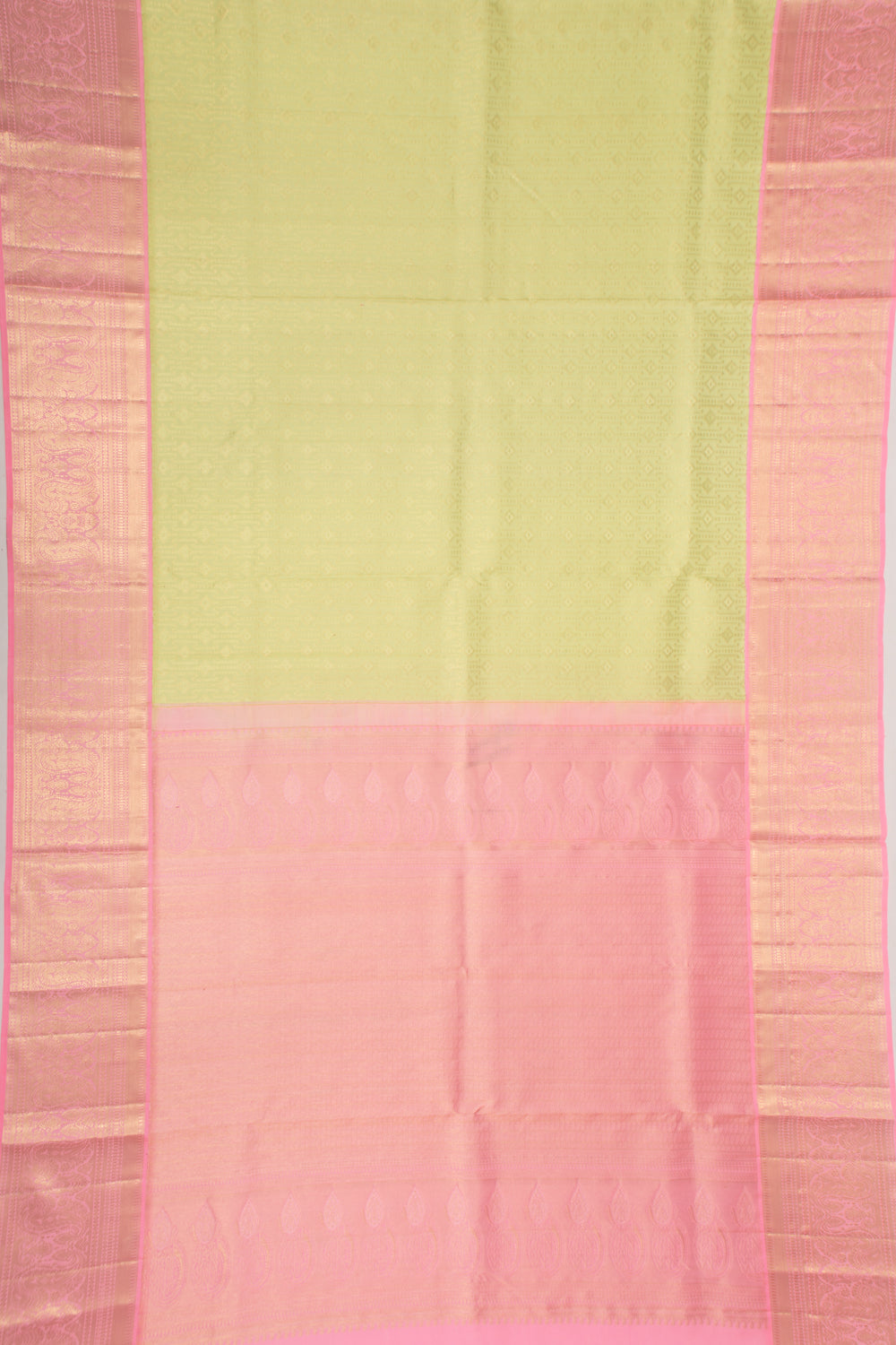 Kanchipuram Silk Brocade Pastel Green Saree