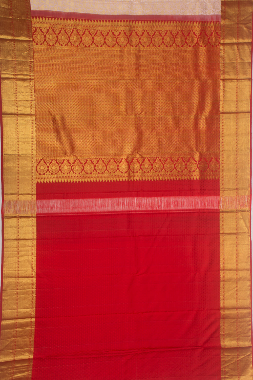 Kanchipuram Silk Jaal Baby Pink Saree