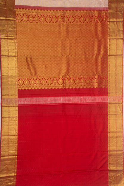 Kanchipuram Silk Jaal Baby Pink Saree