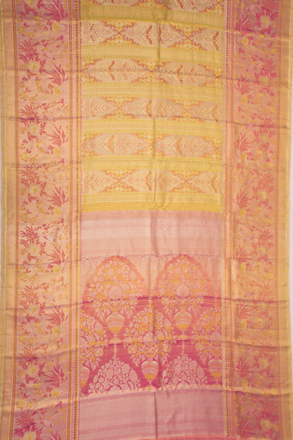 Kanchipuram Silk Brocade Gold Saree