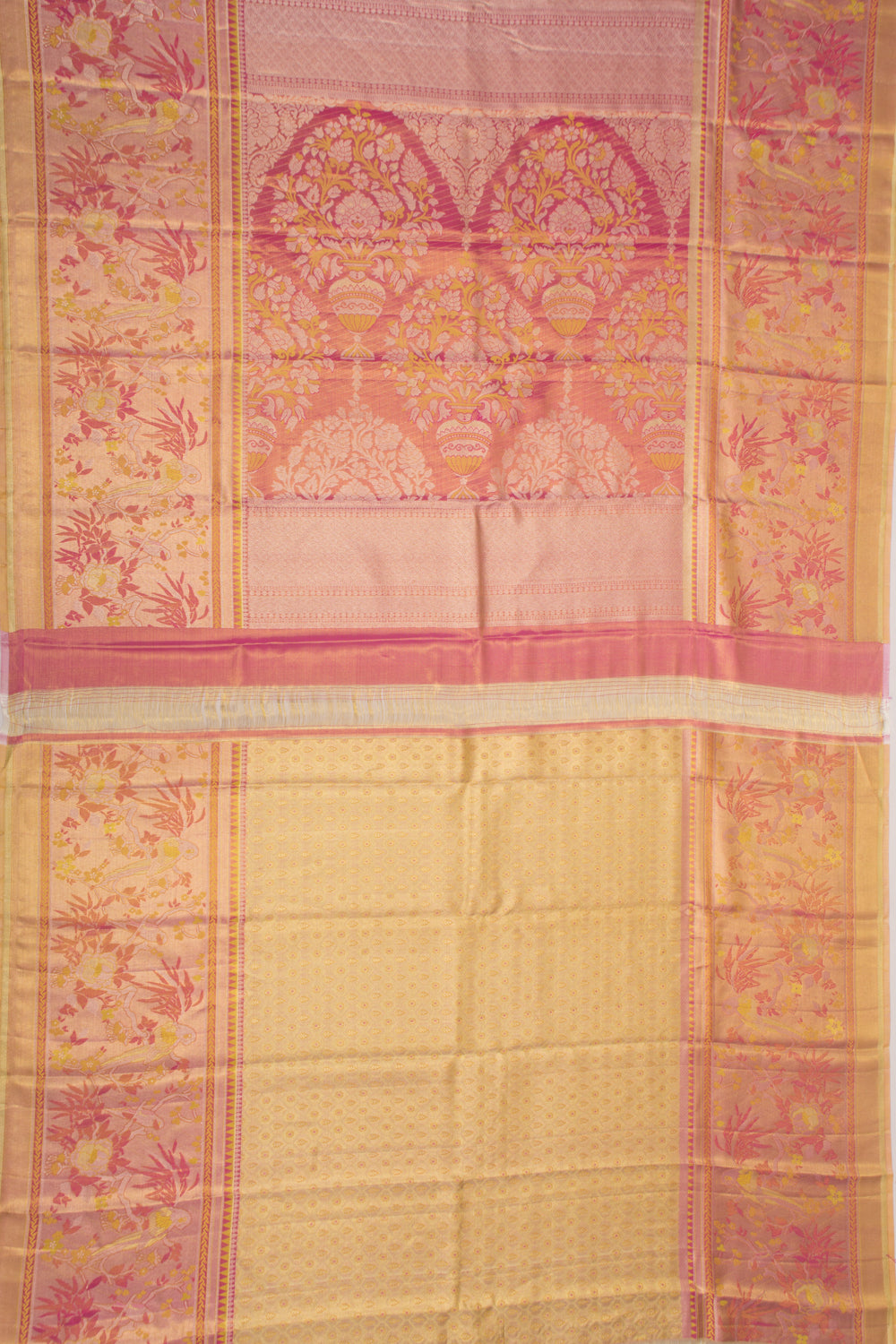 Kanchipuram Silk Brocade Gold Saree