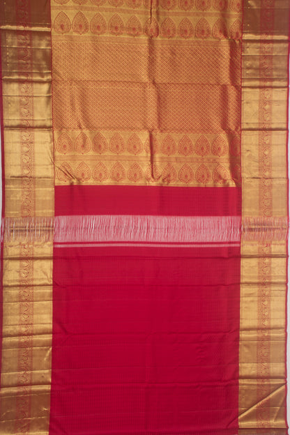 Kanchipuram Silk Jacquard And Butta Pink Saree